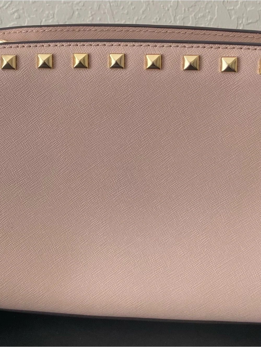 NWOT Michael Kors Selma Studded Medium Crossbody Bag - Blush Pink